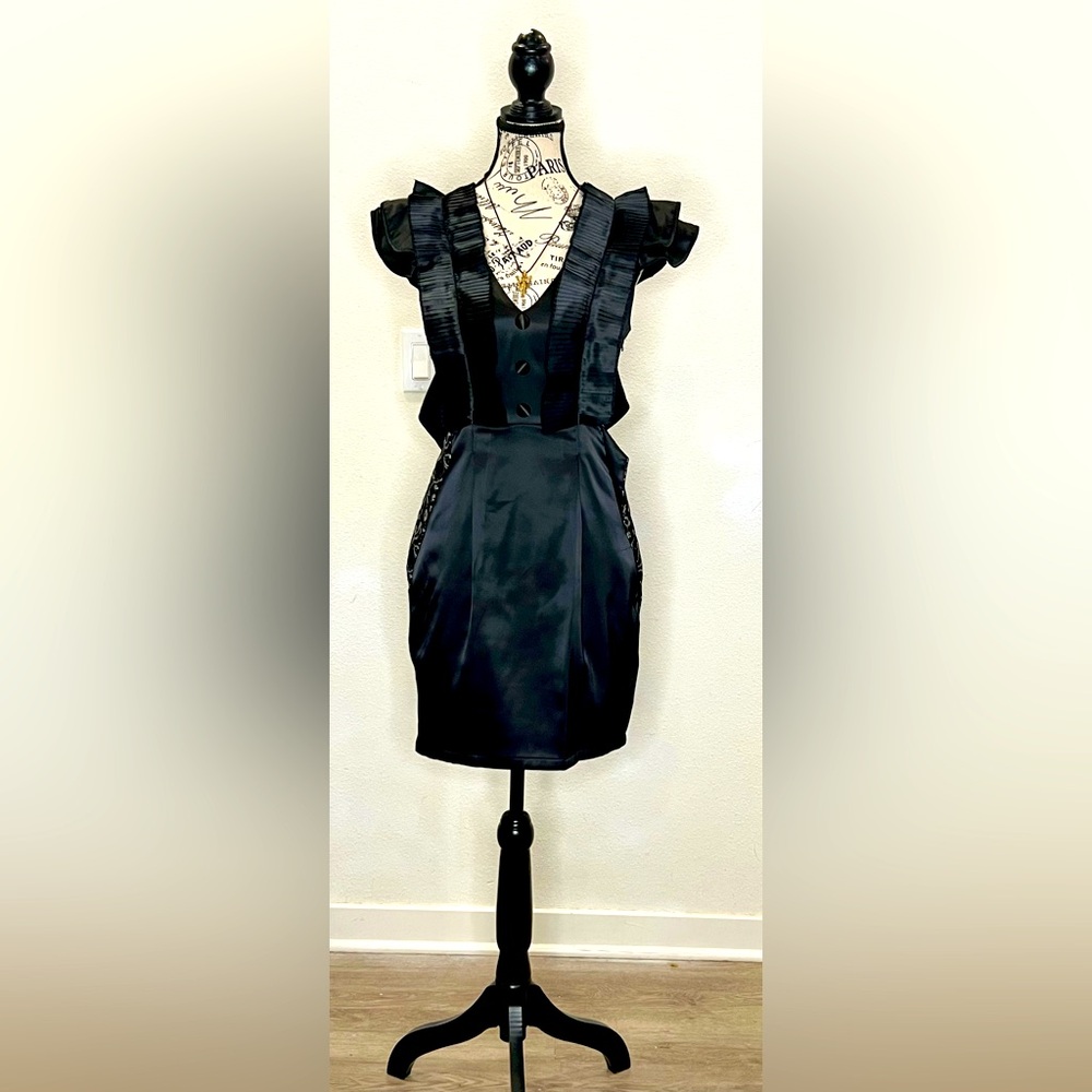 Elegant Black Ruffle Dress